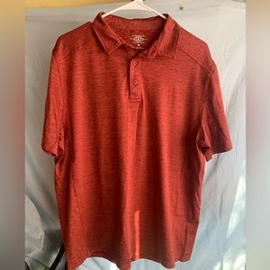 Medium GH Bass&Co red/orange collar shirt